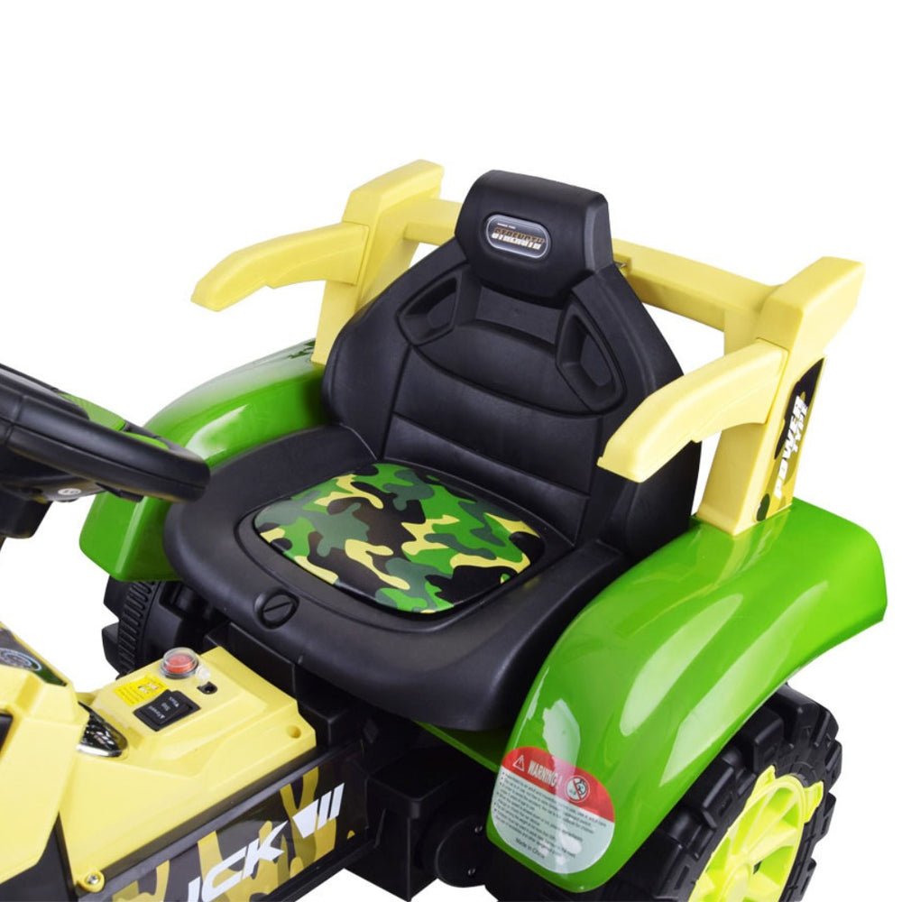 Smartechnology Kids Ride On Tractor 12V Battery Operated with Hydraulic Trolley, Dual Motor Electric Tractor for Kids with Music & Lights - Image 3